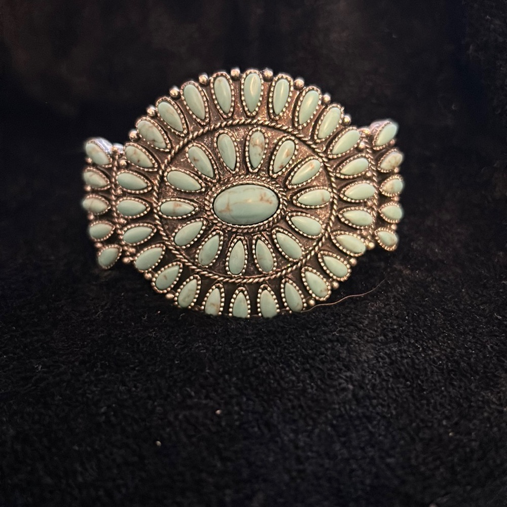 Turquoise  Blossom cuff Bracelet